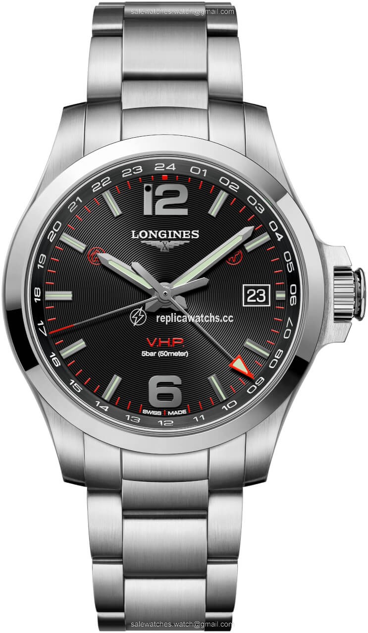 Replica L3.718.4.56.6 L37184566 Longines Conquest V.H.P. GMT 41mm Mens Watch Replica L3.718.4.56.6 L37184566 Longines Conquest V.H.P. GMT 41mm Mens Watch