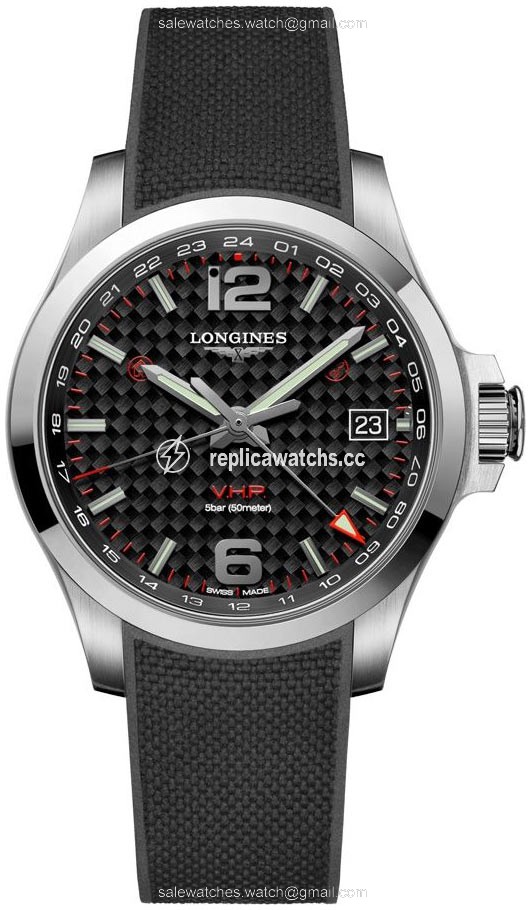 Replica L3.718.4.66.9 L37184669 Longines Conquest V.H.P. GMT 41mm Mens Watch Replica L3.718.4.66.9 L37184669 Longines Conquest V.H.P. GMT 41mm Mens Watch
