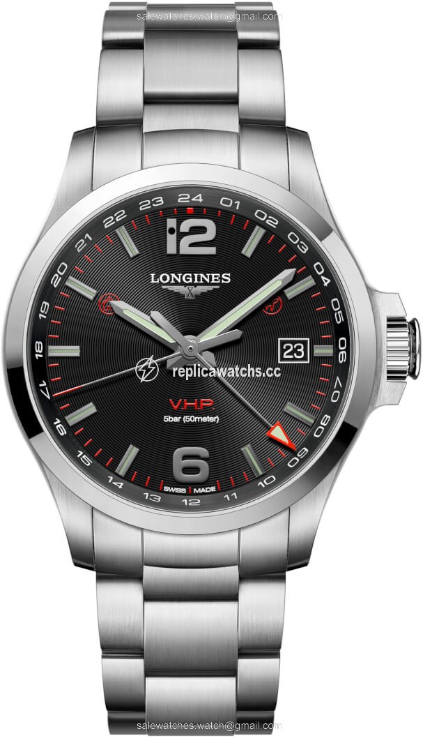 Replica L3.728.4.56.6 L37284566 Longines Conquest V.H.P. GMT 43mm Mens Watch Replica L3.728.4.56.6 L37284566 Longines Conquest V.H.P. GMT 43mm Mens Watch