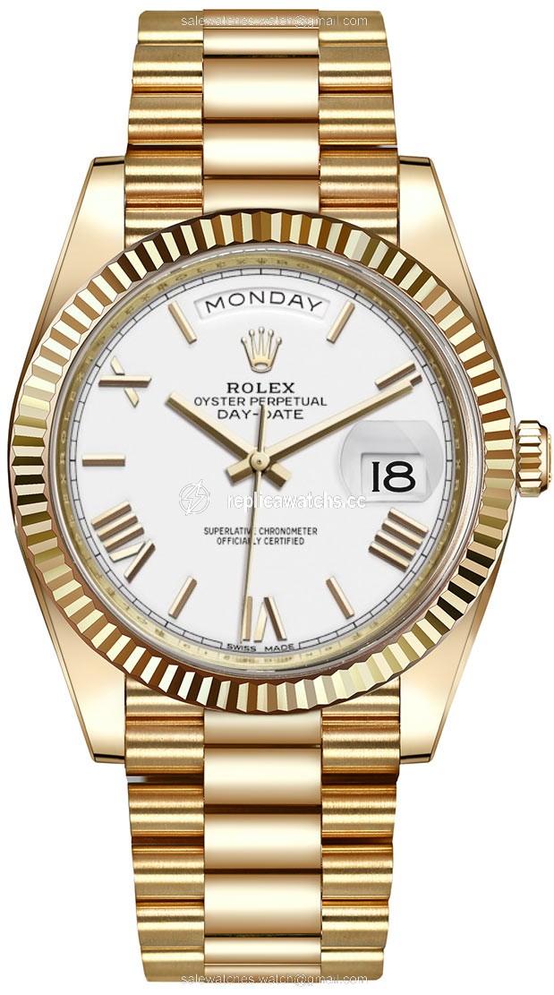 Replica 228238 White Roman Rolex Day-Date 40mm Yellow Gold Mens Watch Replica 228238 White Roman Rolex Day-Date 40mm Yellow Gold Mens Watch