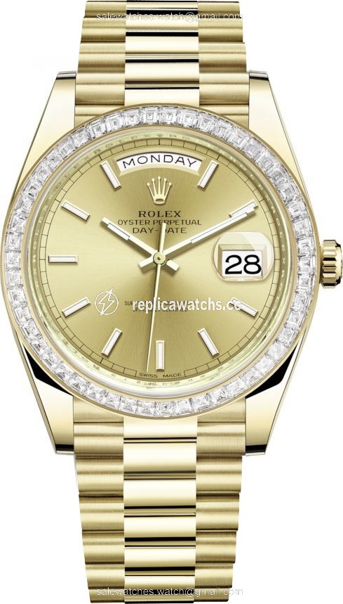 Replica 228398TBR Champagne Index Rolex Day-Date 40mm Yellow Gold Mens Watch Replica 228398TBR Champagne Index Rolex Day-Date 40mm Yellow Gold Mens Watch