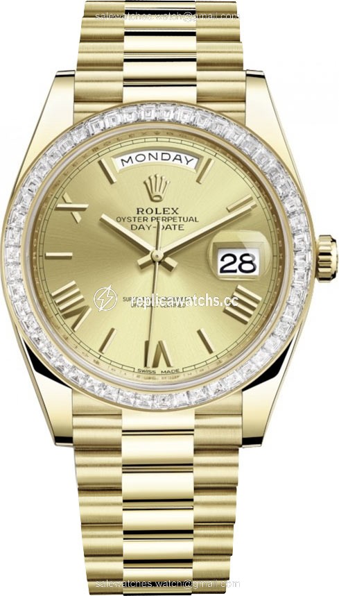 Replica 228398TBR Champagne Roman Rolex Day-Date 40mm Yellow Gold Mens Watch Replica 228398TBR Champagne Roman Rolex Day-Date 40mm Yellow Gold Mens Watch