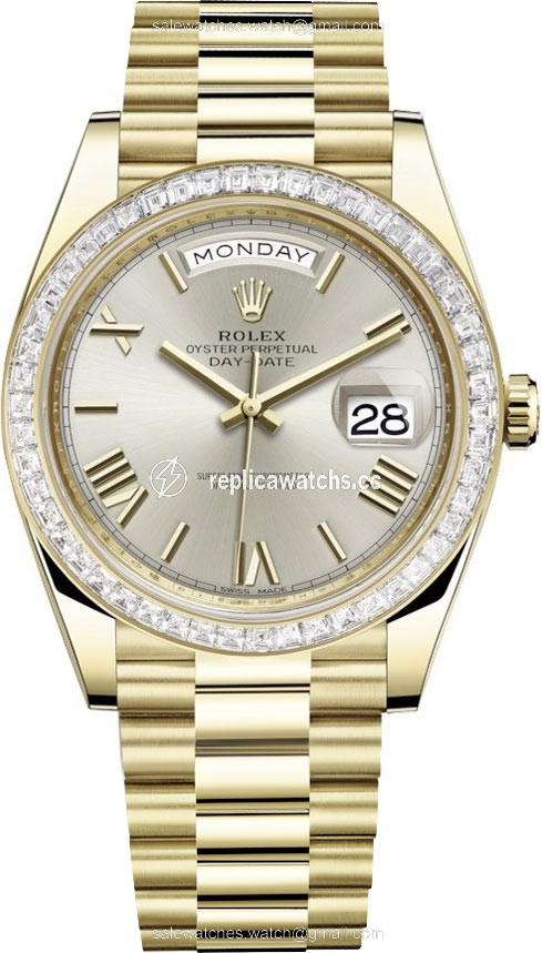 Replica 228398TBR Silver Roman Rolex Day-Date 40mm Yellow Gold Mens Watch Replica 228398TBR Silver Roman Rolex Day-Date 40mm Yellow Gold Mens Watch