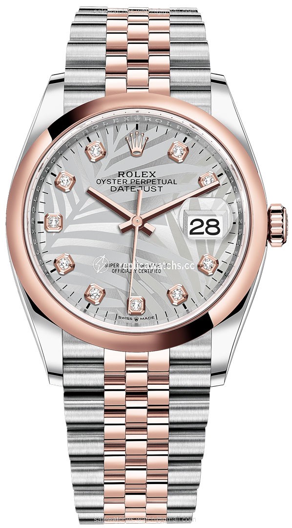 Replica 126201 Silver Palm Diamond Jubilee Rolex Datejust 36mm Stainless Steel and Rose Gold Ladies Watch Replica 126201 Silver Palm Diamond Jubilee Rolex Datejust 36mm Stainless Steel and Rose Gold Ladies Watch