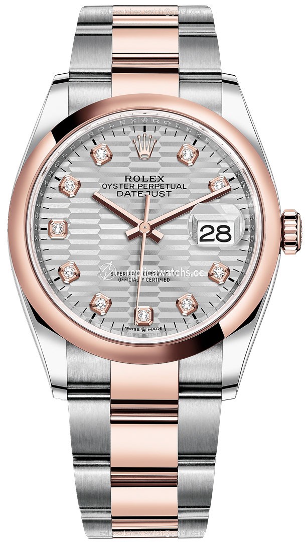 Replica 126201 Silver Fluted Diamond Oyster Rolex Datejust 36mm Stainless Steel and Rose Gold Ladies Watch Replica 126201 Silver Fluted Diamond Oyster Rolex Datejust 36mm Stainless Steel and Rose Gold Ladies Watch