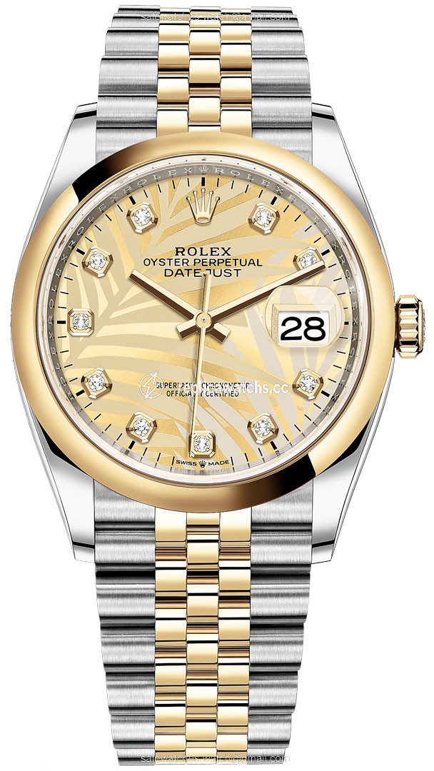 Replica 126203 Golden Palm Diamond Jubilee Rolex Datejust 36mm Stainless Steel and Yellow Gold Ladies Watch Replica 126203 Golden Palm Diamond Jubilee Rolex Datejust 36mm Stainless Steel and Yellow Gold Ladies Watch