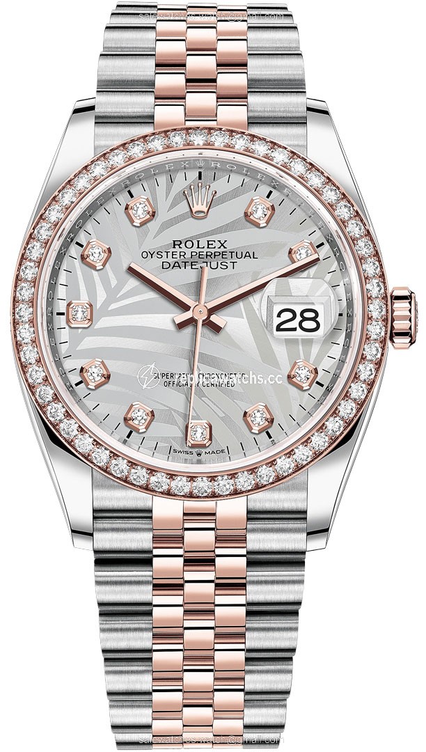 Replica 126281rbr Silver Palm Diamond Jubilee Rolex Datejust 36mm Stainless Steel and Rose Gold Ladies Watch Replica 126281rbr Silver Palm Diamond Jubilee Rolex Datejust 36mm Stainless Steel and Rose Gold Ladies Watch