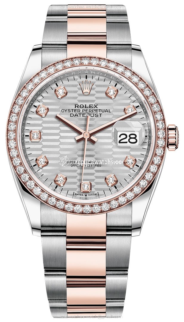 Replica 126281rbr Silver Fluted Diamond Oyster Rolex Datejust 36mm Stainless Steel and Rose Gold Ladies Watch Replica 126281rbr Silver Fluted Diamond Oyster Rolex Datejust 36mm Stainless Steel and Rose Gold Ladies Watch