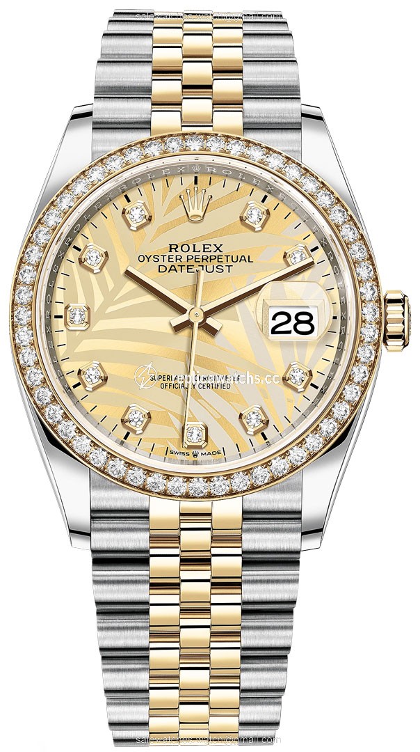 Replica 126283rbr Golden Palm Diamond Jubilee Rolex Datejust 36mm Stainless Steel and Yellow Gold Ladies Watch Replica 126283rbr Golden Palm Diamond Jubilee Rolex Datejust 36mm Stainless Steel and Yellow Gold Ladies Watch