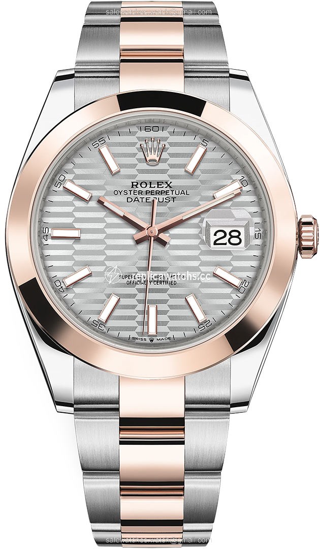 Replica 126301 Silver Fluted Oyster Rolex Datejust 41mm Steel and Everose Gold Mens Watch Replica 126301 Silver Fluted Oyster Rolex Datejust 41mm Steel and Everose Gold Mens Watch