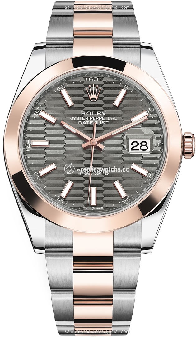 Replica 126301 Slate Fluted Oyster Rolex Datejust 41mm Steel and Everose Gold Mens Watch Replica 126301 Slate Fluted Oyster Rolex Datejust 41mm Steel and Everose Gold Mens Watch