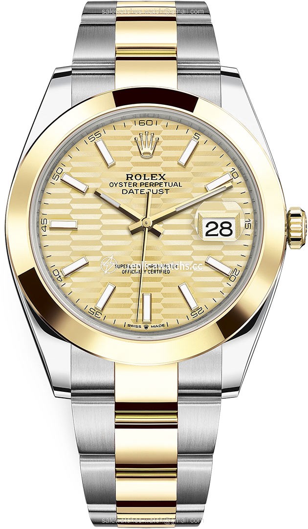 Replica 126303 Golden Fluted Oyster Rolex Datejust 41mm Steel and Yellow Gold Mens Watch Replica 126303 Golden Fluted Oyster Rolex Datejust 41mm Steel and Yellow Gold Mens Watch