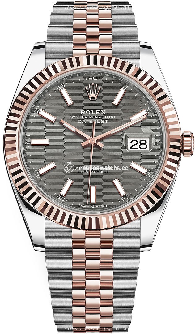 Replica 126331 Slate Fluted Jubilee Rolex Datejust 41mm Steel and Everose Gold Mens Watch Replica 126331 Slate Fluted Jubilee Rolex Datejust 41mm Steel and Everose Gold Mens Watch