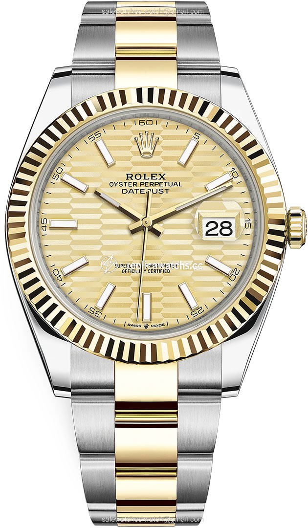Replica 126333 Golden Fluted Oyster Rolex Datejust 41mm Steel and Yellow Gold Mens Watch Replica 126333 Golden Fluted Oyster Rolex Datejust 41mm Steel and Yellow Gold Mens Watch