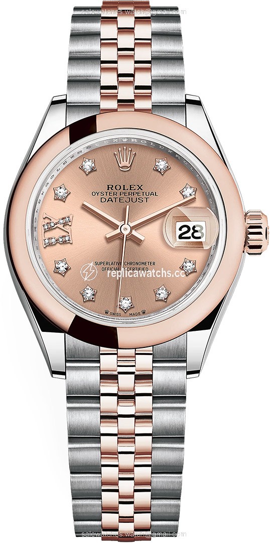 Replica 279161 Rose 17 Diamond Jubilee Rolex Lady Datejust 28mm Stainless Steel and Everose Gold Ladies Watch Replica 279161 Rose 17 Diamond Jubilee Rolex Lady Datejust 28mm Stainless Steel and Everose Gold Ladies Watch