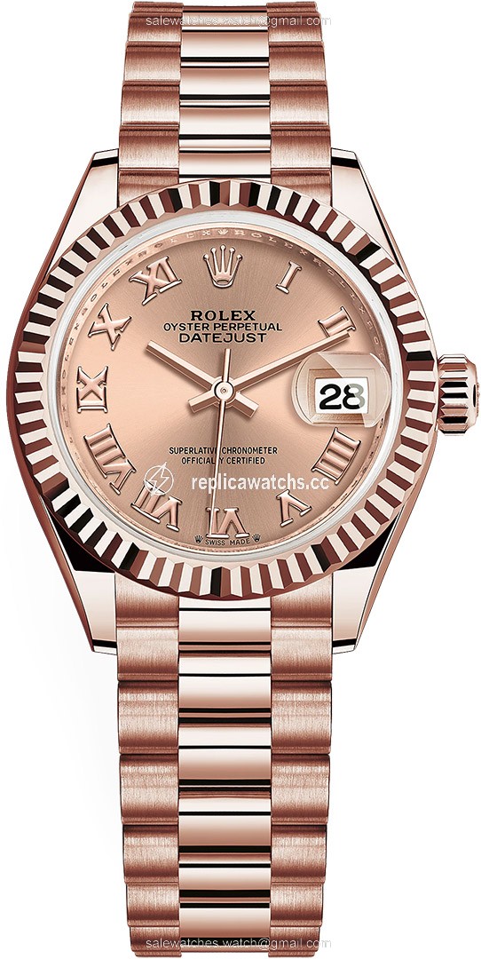 Replica 279175 Rose Roman Jubilee Rolex Lady Datejust 28mm Everose Gold Ladies Watch Replica 279175 Rose Roman Jubilee Rolex Lady Datejust 28mm Everose Gold Ladies Watch