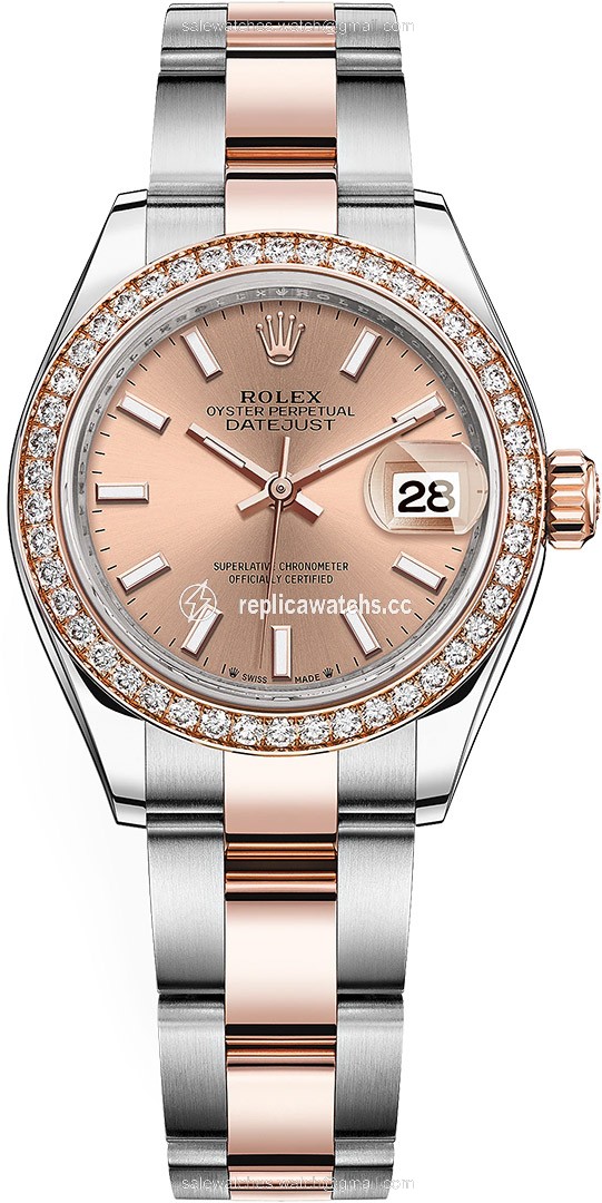 Replica 279381RBR Rose Index Oyster Rolex Lady Datejust 28mm Stainless Steel and Everose Gold Ladies Watch Replica 279381RBR Rose Index Oyster Rolex Lady Datejust 28mm Stainless Steel and Everose Gold Ladies Watch