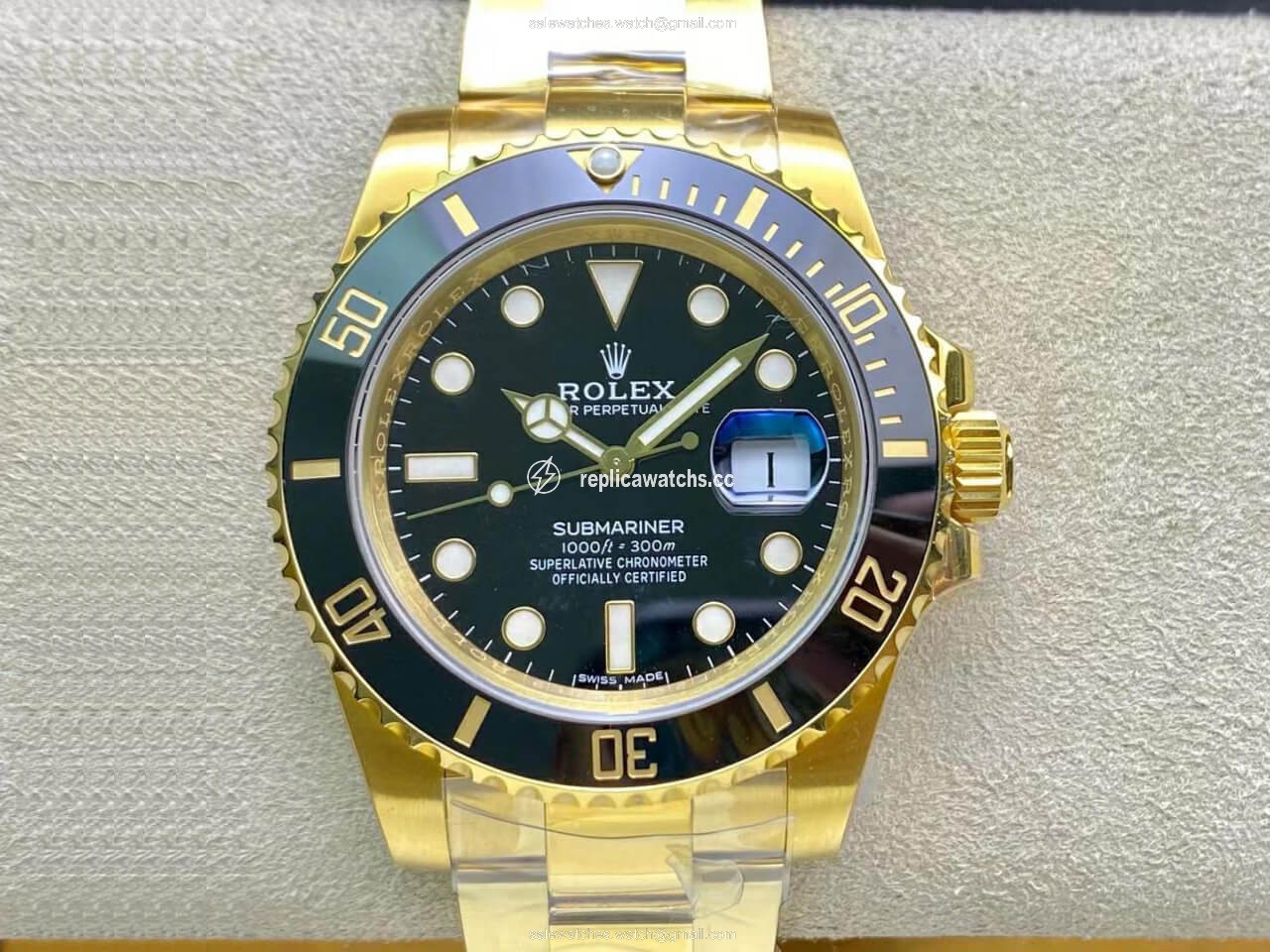Replica Rolex Submariner 116618LN-97208 VS Factory Yellow Gold Black Dial Replica Rolex Submariner 116618LN-97208 VS Factory Yellow Gold Black Dial