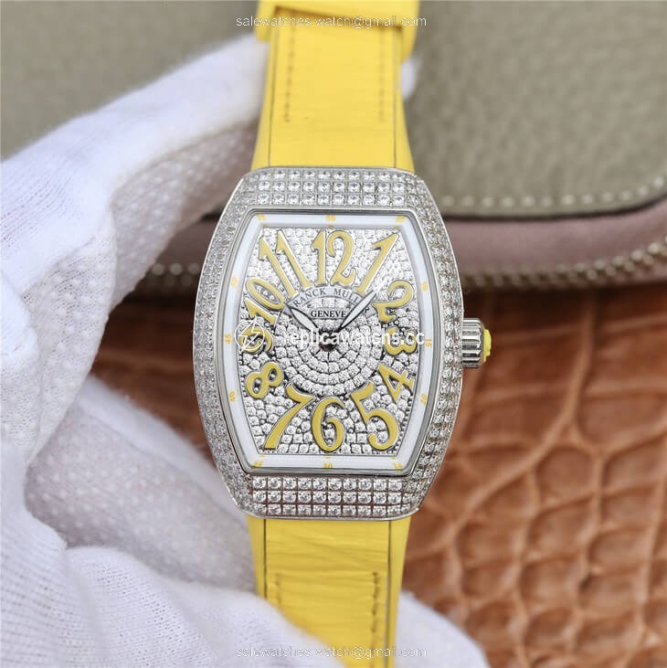 Replica Franck Muller Vanguard Ladies ABF Factory Cowhide Strap Replica Franck Muller Vanguard Ladies ABF Factory Cowhide Strap