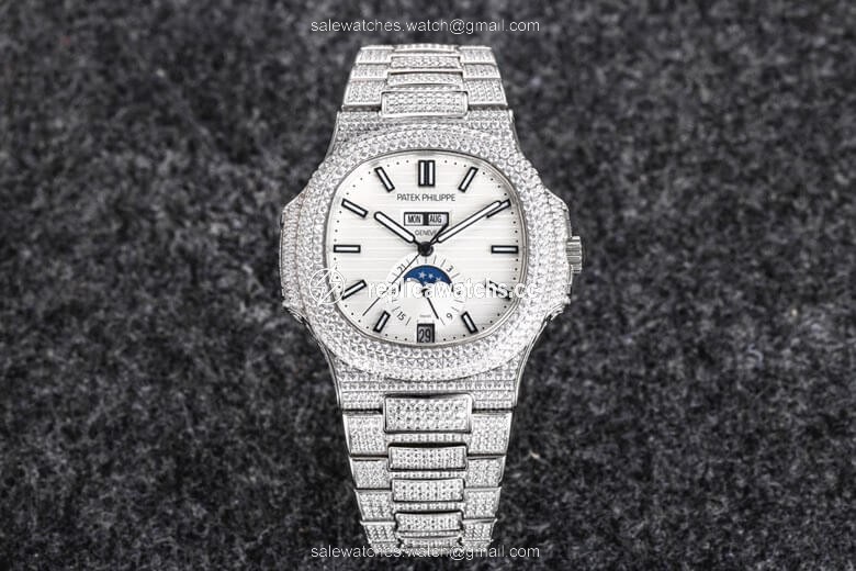 Replica Patek Philippe Nautilus 5726 R8 Factory Gypsophila Diamond White Dial Replica Patek Philippe Nautilus 5726 R8 Factory Gypsophila Diamond White Dial
