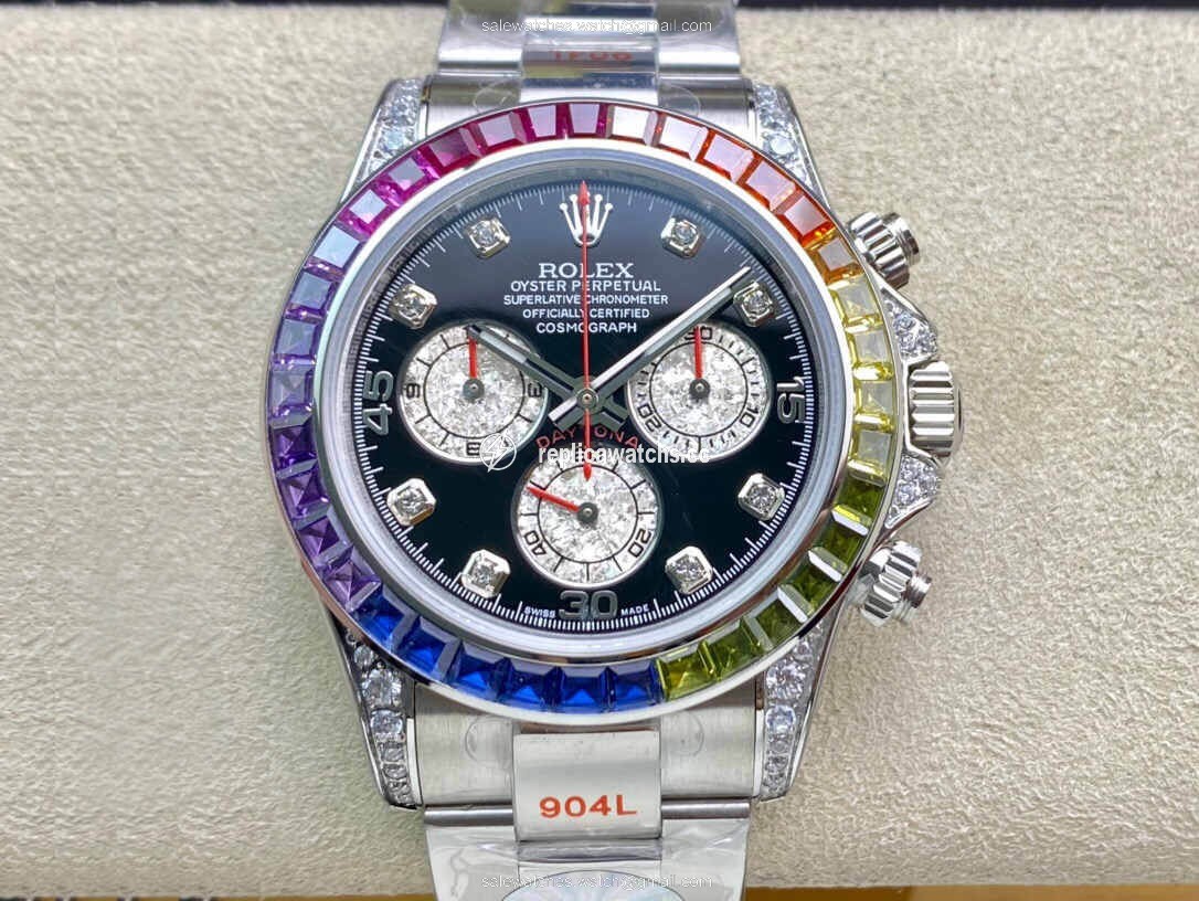Replica Rolex Daytona Cosmograph 116599 RBOW JH Factory Diamond-set Dial Replica Rolex Daytona Cosmograph 116599 RBOW JH Factory Diamond-set Dial