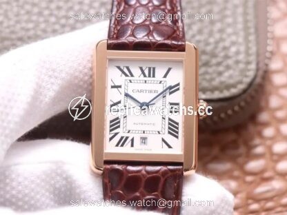 Replica Cartier Tank W5200026 V9 Factory Rose Gold White Dial Replica Cartier Tank W5200026 V9 Factory Rose Gold White Dial