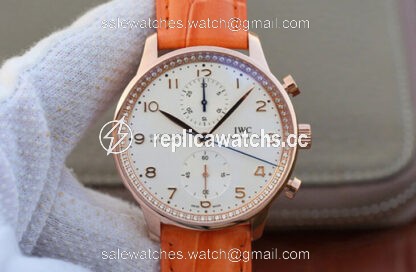 Replica IWC Portuguese ZF Factory Orange Cowhide Strap Replica IWC Portuguese ZF Factory Orange Cowhide Strap