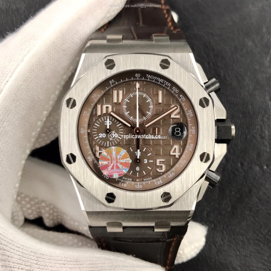 Replica Audemars Piguet Royal Oak Offshore 26470ST.OO.A820CR.01 JF Factory Brown Dial Replica Audemars Piguet Royal Oak Offshore 26470ST.OO.A820CR.01 JF Factory Brown Dial