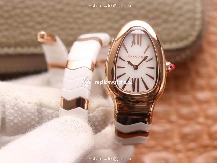 Replica Bvlgari Serpenti BV Factory Ceramic White Dial Replica Bvlgari Serpenti BV Factory Ceramic White Dial