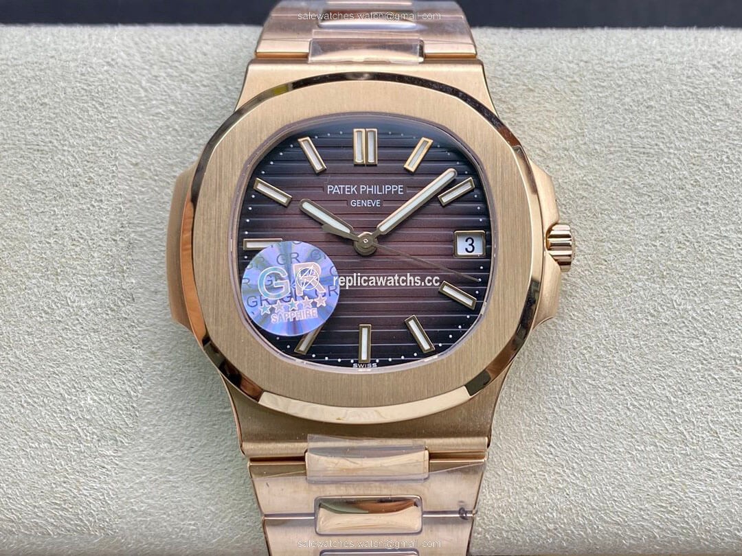 Replica Patek Philippe Nautilus 5711/1R-001 GR Factory V2 Rose Gold Brown Gradient Dial Replica Patek Philippe Nautilus 5711/1R-001 GR Factory V2 Rose Gold Brown Gradient Dial