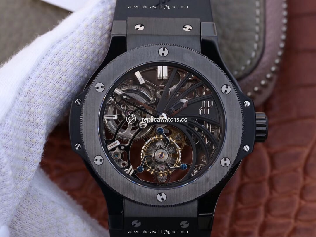 Replica Hublot Big Bang Hollow Tourbillon Ceramic Skeleton Dial Replica Hublot Big Bang Hollow Tourbillon Ceramic Skeleton Dial