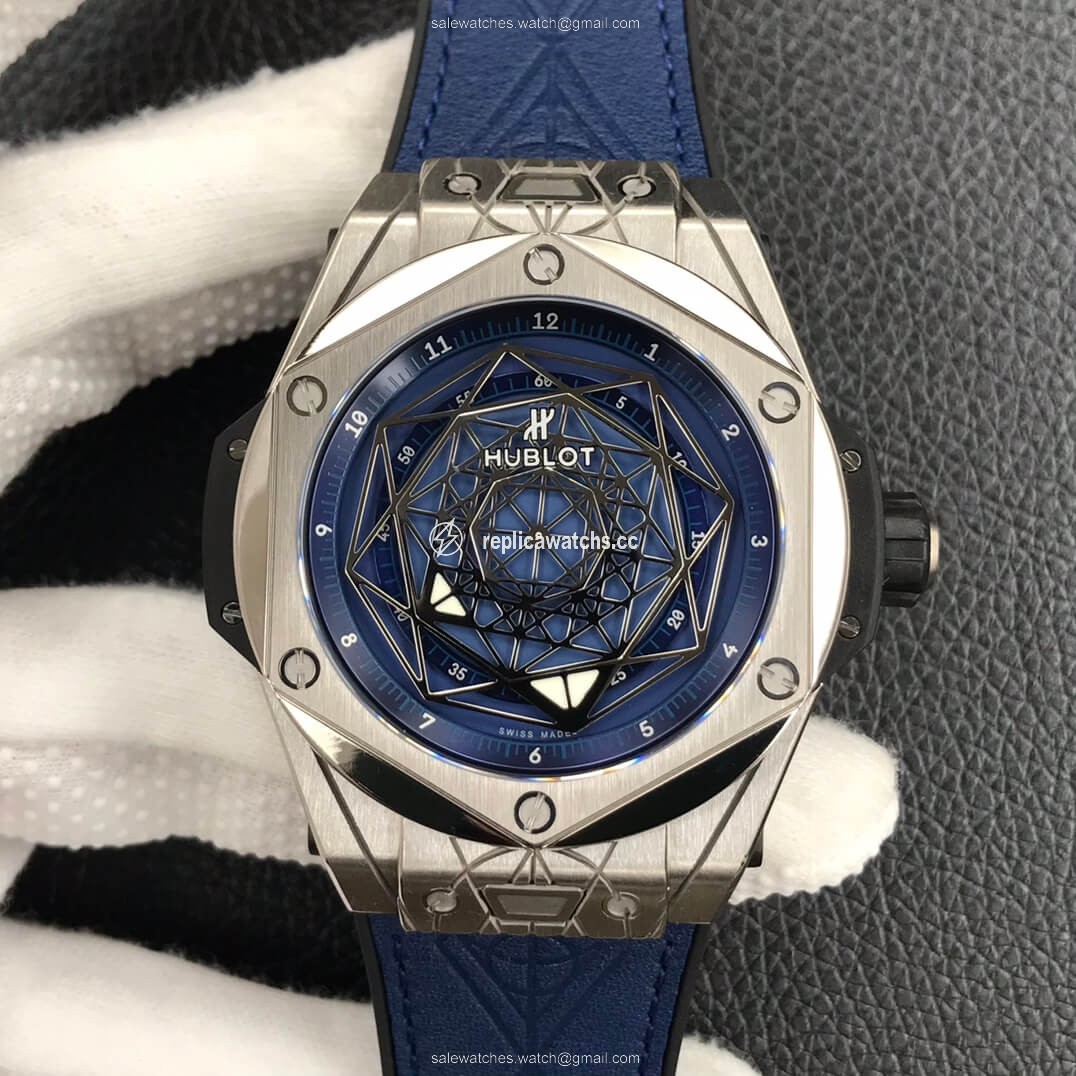 Replica Hublot Big Bang 415.NX.7179.VR.MXM18 WWF Factory Titanium Blue Dial Replica Hublot Big Bang 415.NX.7179.VR.MXM18 WWF Factory Titanium Blue Dial