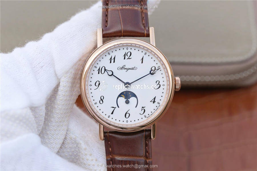 Replica Breguet Classique Moonphase 9087BB TW Factory Rose Gold White Dial Replica Breguet Classique Moonphase 9087BB TW Factory Rose Gold White Dial