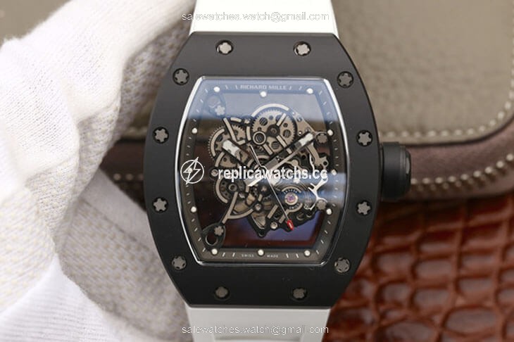 Replica Richard Mille RM055 KV Factory Ceramics White Strap Replica Richard Mille RM055 KV Factory Ceramics White Strap