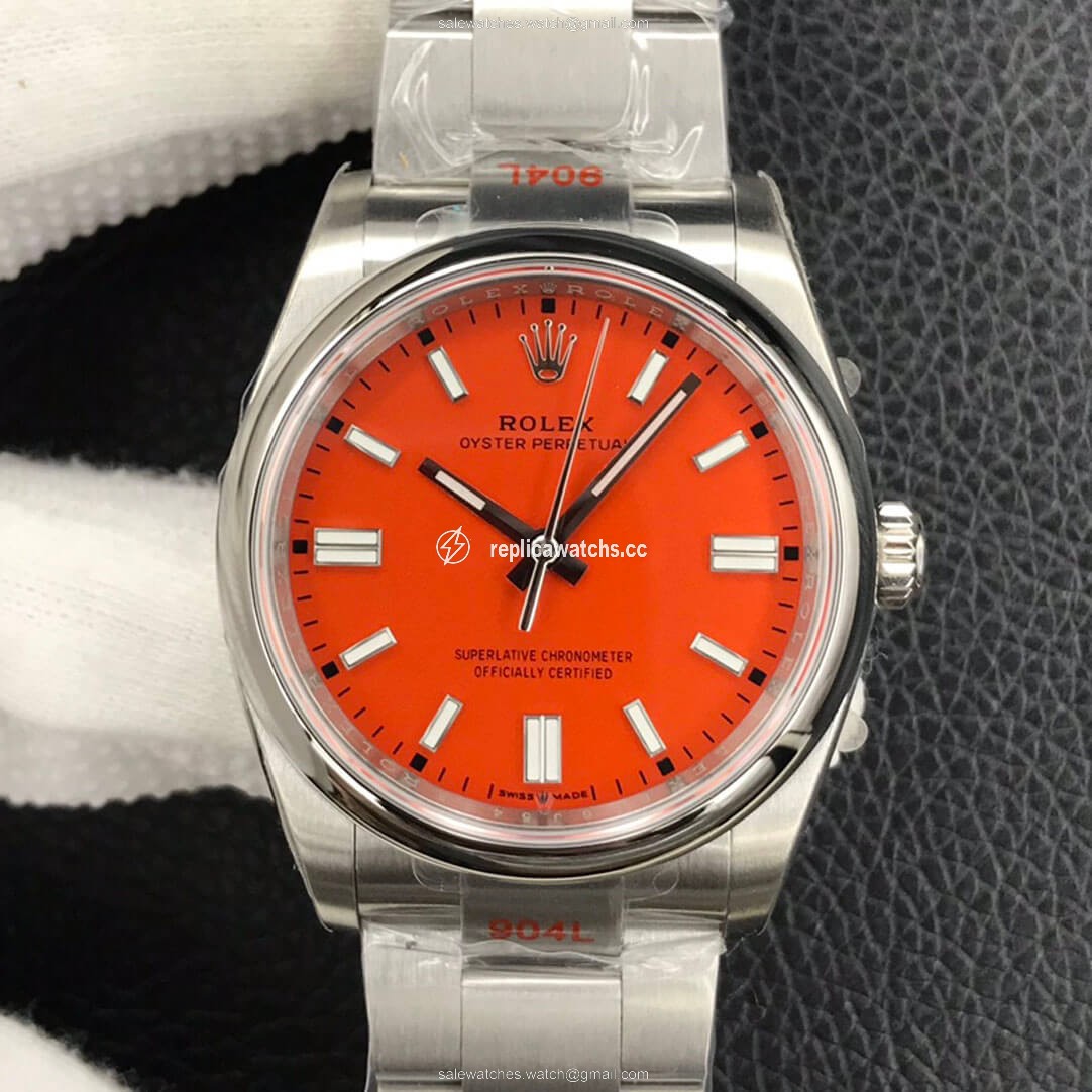 Replica Rolex Oyster Perpetual M126000-0007 36MM EW Factory Coral Red Dial Replica Rolex Oyster Perpetual M126000-0007 36MM EW Factory Coral Red Dial