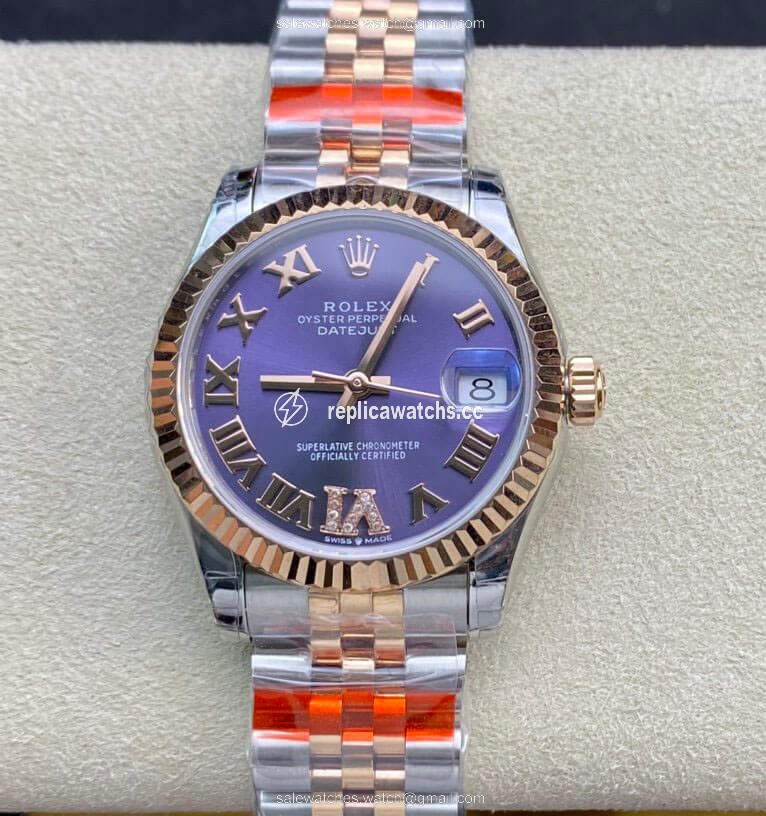 Replica Rolex Datejust M278271-0020 TW Factory Diamond Eggplant Purple Dial Replica Rolex Datejust M278271-0020 TW Factory Diamond Eggplant Purple Dial
