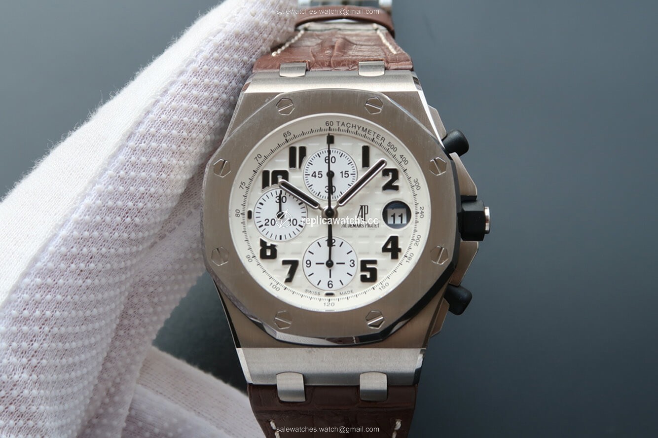 Replica Audemars Piguet Royal Oak Offshore 26170ST.OO.D091CR.01 JF Factory White Dial Replica Audemars Piguet Royal Oak Offshore 26170ST.OO.D091CR.01 JF Factory White Dial
