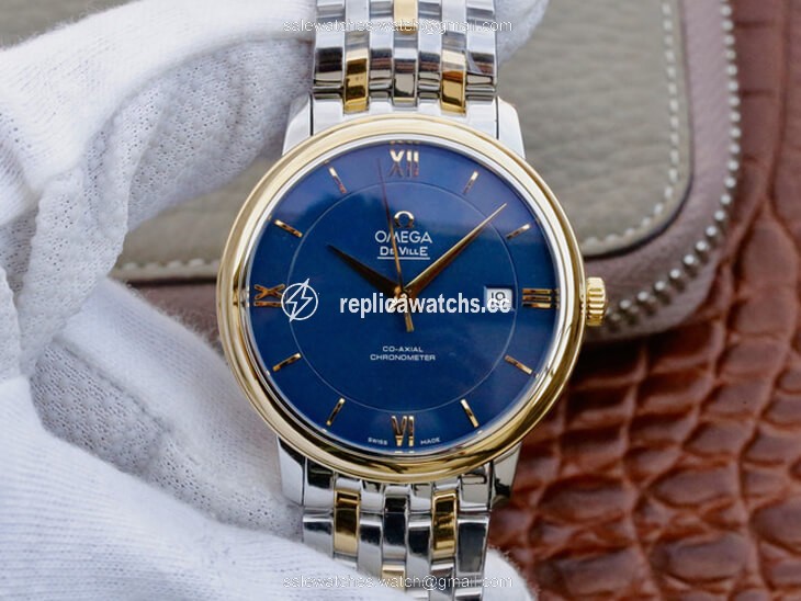 Replica Omega De Ville 424.20.37.20.03.001 TW Factory Blue Dial Replica Omega De Ville 424.20.37.20.03.001 TW Factory Blue Dial