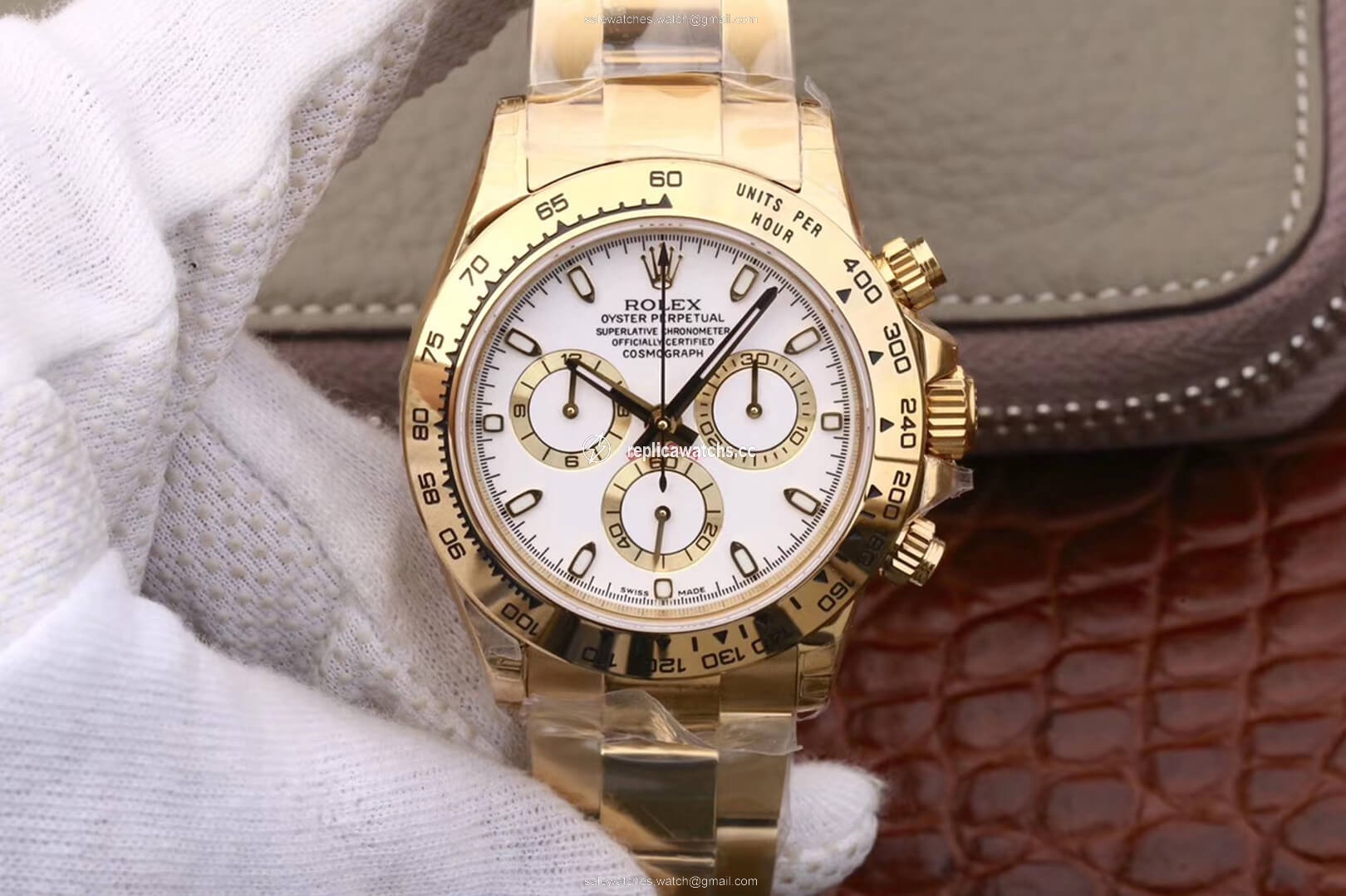 Replica Rolex Daytona Cosmograph M116508-0001 JH Factory Yellow Gold White Dial Replica Rolex Daytona Cosmograph M116508-0001 JH Factory Yellow Gold White Dial