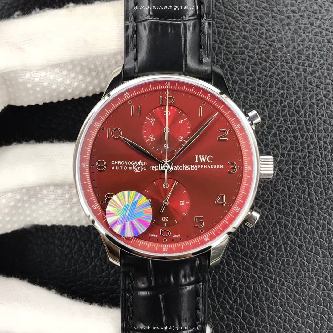 Replica IWC Portugieser Chronograph IW371616 ZF Factory Burgundy Red Dial Replica IWC Portugieser Chronograph IW371616 ZF Factory Burgundy Red Dial