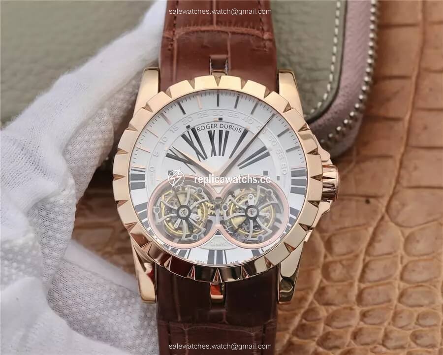 Replica Roger Dubuis Excalibur RDDBEX0249 JB Factory Tourbillon Gold Case White Dial Replica Roger Dubuis Excalibur RDDBEX0249 JB Factory Tourbillon Gold Case White Dial