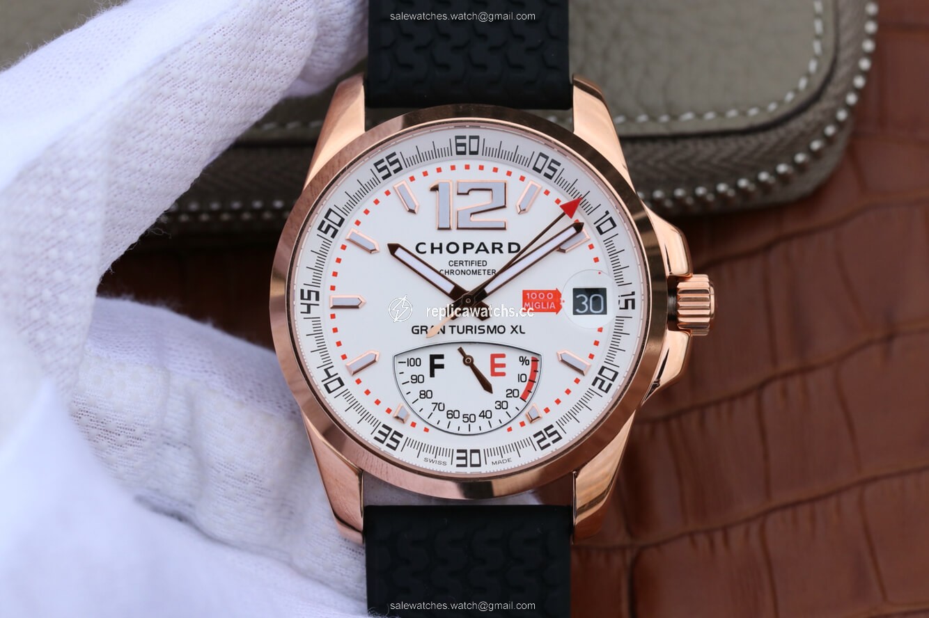 Replica Chopard Classic Racing Mille Miglia 161272-5001 V6 Factory White Dial Rose Gold Replica Chopard Classic Racing Mille Miglia 161272-5001 V6 Factory White Dial Rose Gold