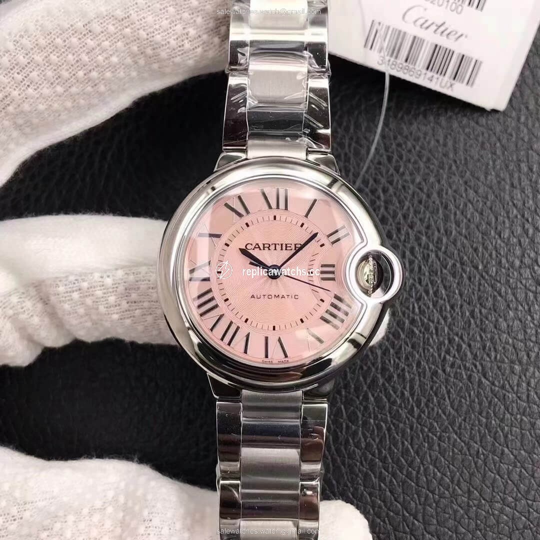 Replica Ballon Bleu De Cartier 33MM W6920041 V6 Factory Pink Dial Replica Ballon Bleu De Cartier 33MM W6920041 V6 Factory Pink Dial