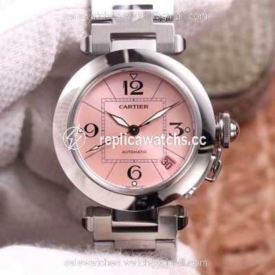 Replica Cartier Pasha W31075M7 V9 Factory Pink Dial Replica Cartier Pasha W31075M7 V9 Factory Pink Dial