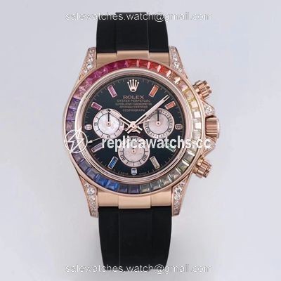 Replica Rolex Daytona 116595RBOW BL Factory Rose Gold Replica Rolex Daytona 116595RBOW BL Factory Rose Gold