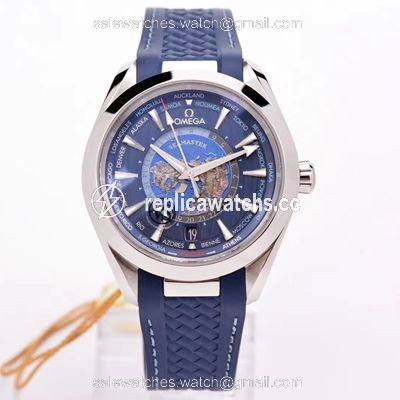 Replica Omega Seamaster Aqua Terra GMT Worldtimer 220.12.43.22.03.001 VS Factory Blue Dial Replica Omega Seamaster Aqua Terra GMT Worldtimer 220.12.43.22.03.001 VS Factory Blue Dial