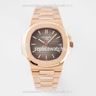 Replica Patek Philippe Nautilus 5711/1R-001 PPF Factory V4 Rose Gold Brown Dial Replica Patek Philippe Nautilus 5711/1R-001 PPF Factory V4 Rose Gold Brown Dial