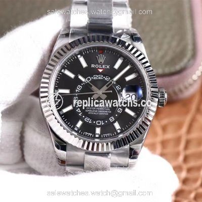 Replica Rolex Sky Dweller M326934-0005 Noob Factory Black Dial Replica Rolex Sky Dweller M326934-0005 Noob Factory Black Dial