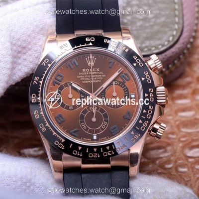 Replica Rolex Daytona M116515LN-0015 Noob Factory Brown Dial 4130 Movement Replica Rolex Daytona M116515LN-0015 Noob Factory Brown Dial 4130 Movement