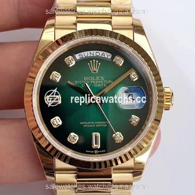 Replica Rolex Day-Date M128238-0069 Yellow Gold EW Factory Gradual Green Dial Replica Rolex Day-Date M128238-0069 Yellow Gold EW Factory Gradual Green Dial